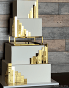 10" Rectangle Metallic Cake Separator - Prop Options