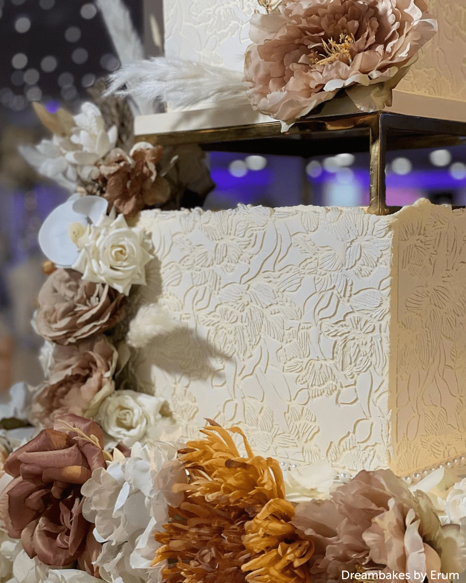 10" Rectangle Metallic Cake Separator - Prop Options