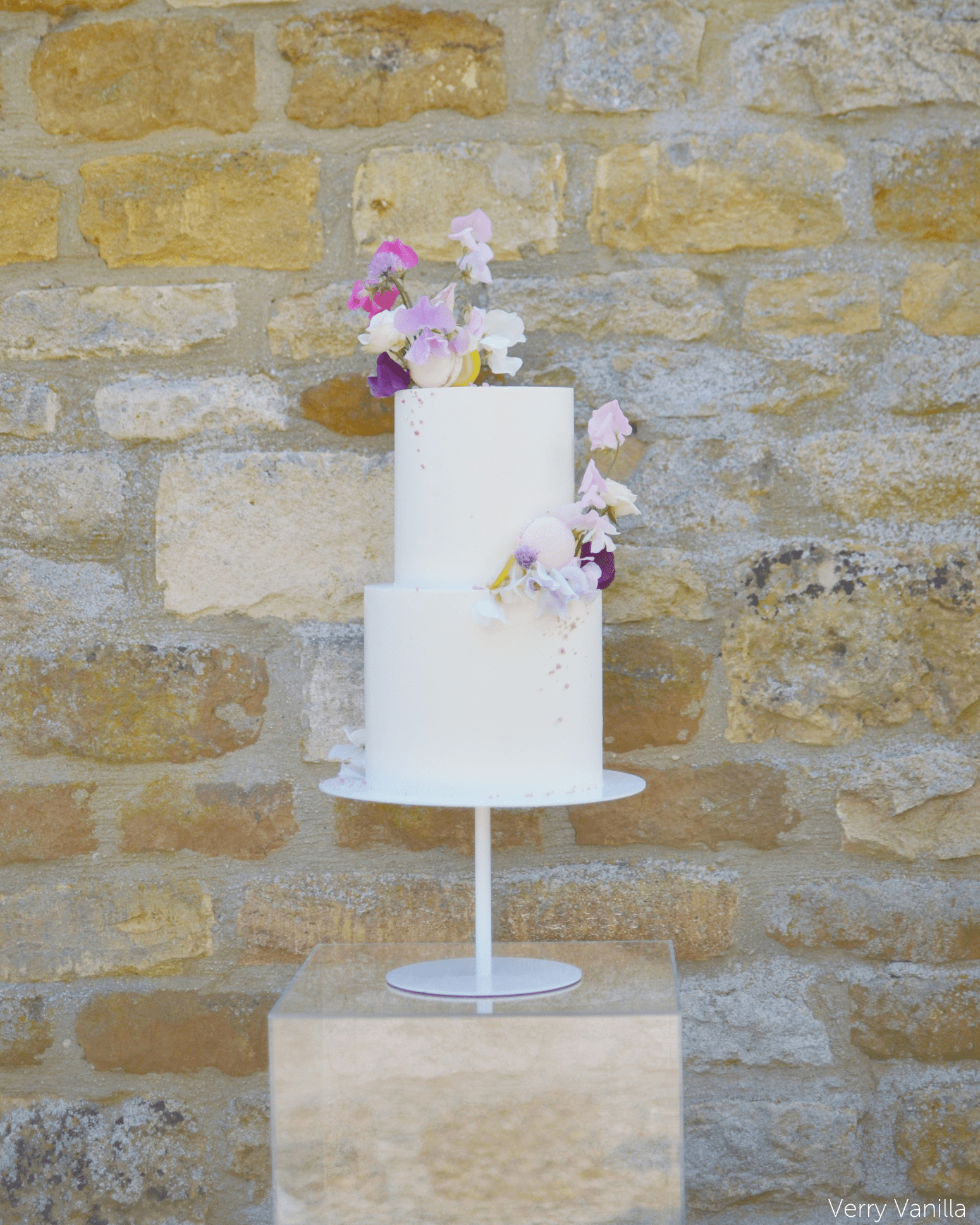 12" White Stiletto Cake Pedestal - Prop Options