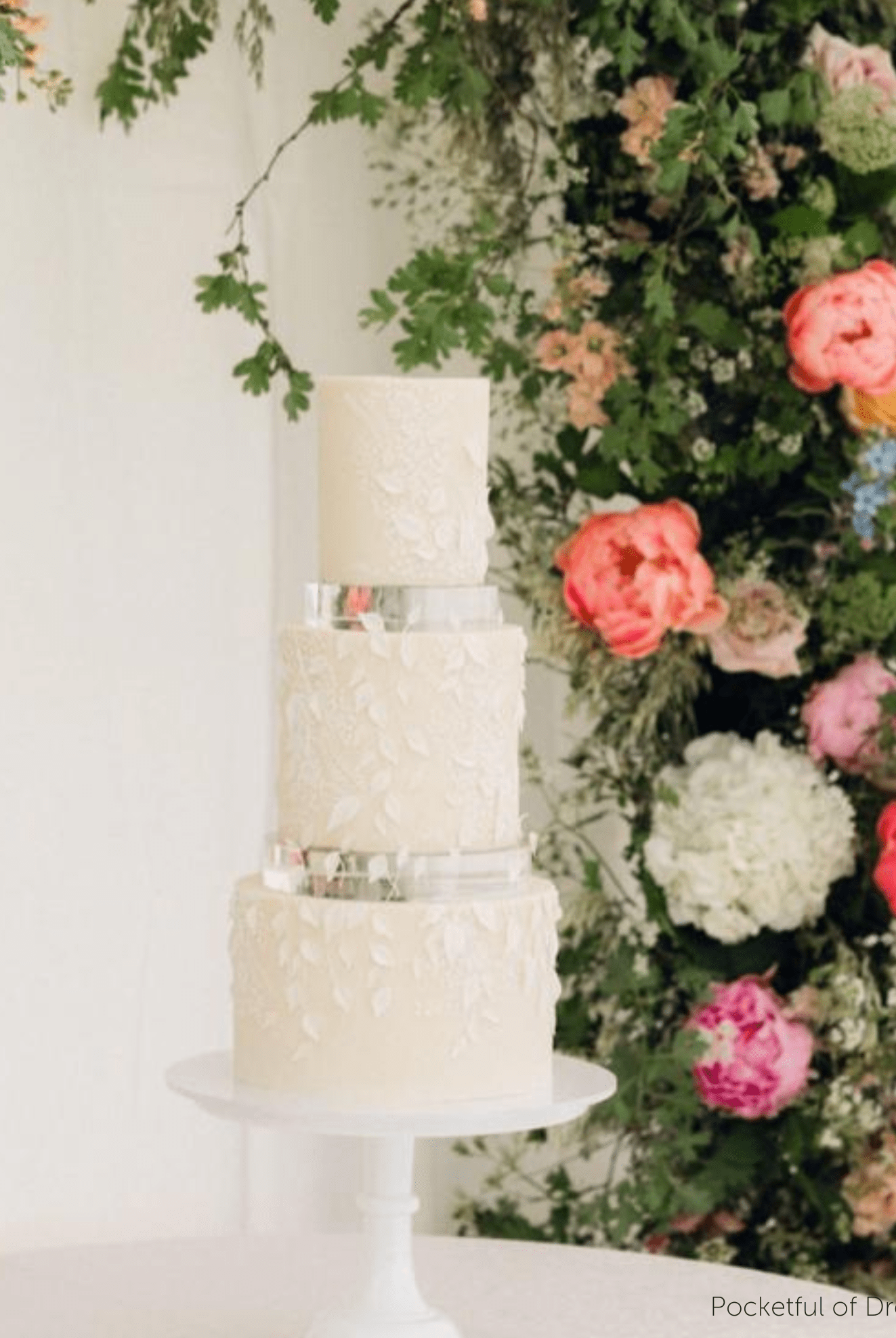 30mm Round Clear Ultra Polished Acrylic Cake Spacer - Prop Options