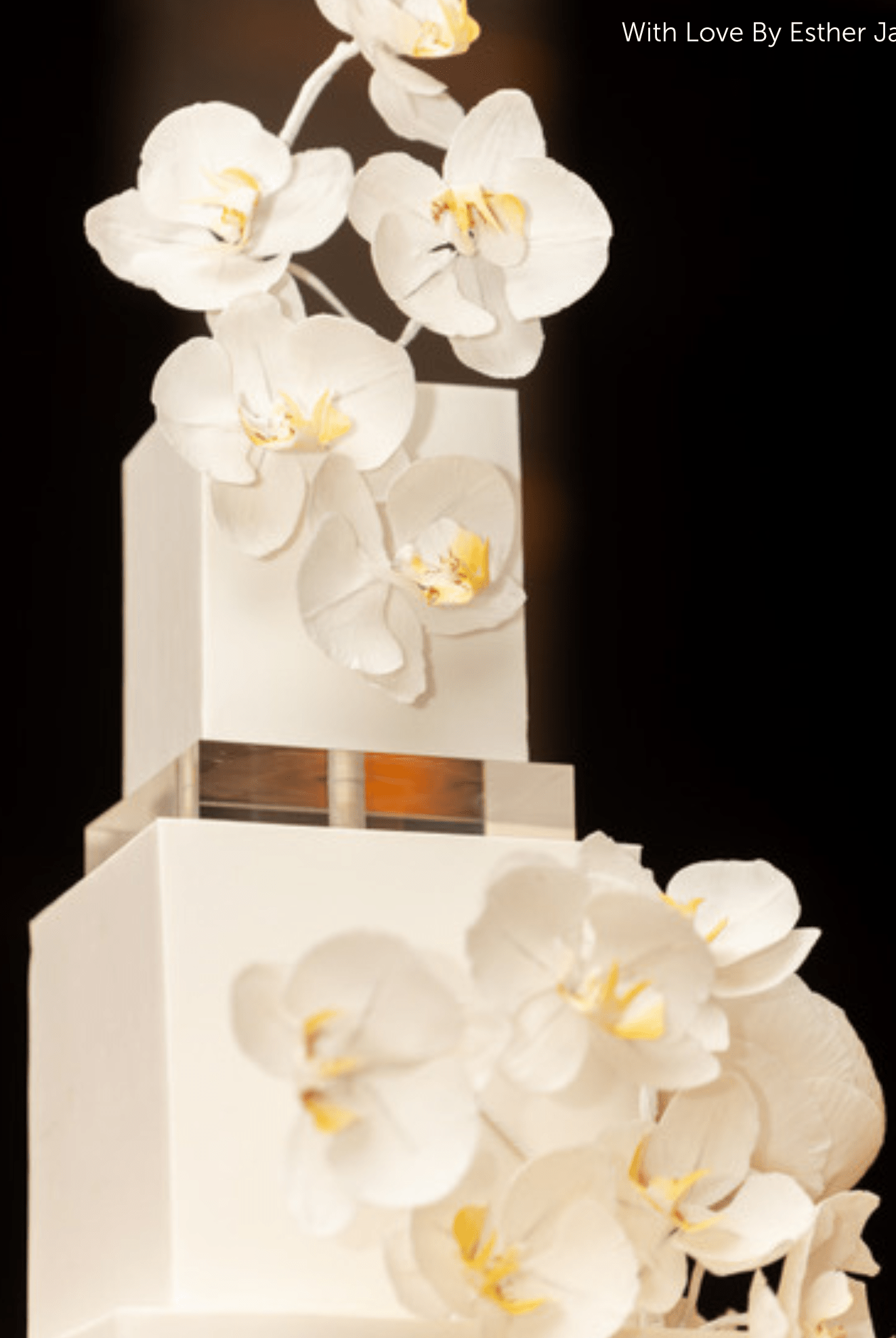 30mm Square Clear Ultra Polished Acrylic Cake Spacer - Prop Options