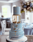 6" Round Metallic Cake Separator - Prop Options