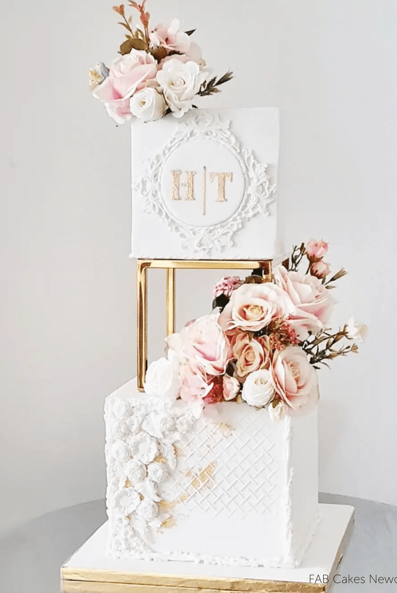 6" Square Metallic Cake Separator - Prop Options