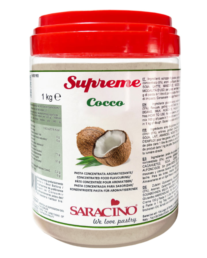 Saracino Coconut Food Flavour Paste - 200g & 1kg Options