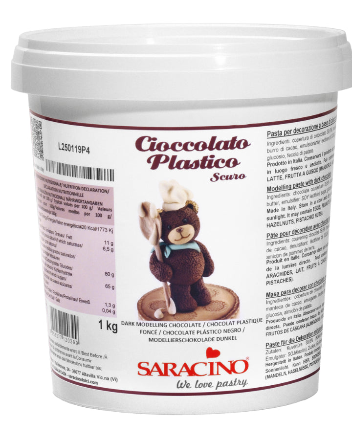 Dark Modelling Chocolate - 1kg for Professional Cake Decorating