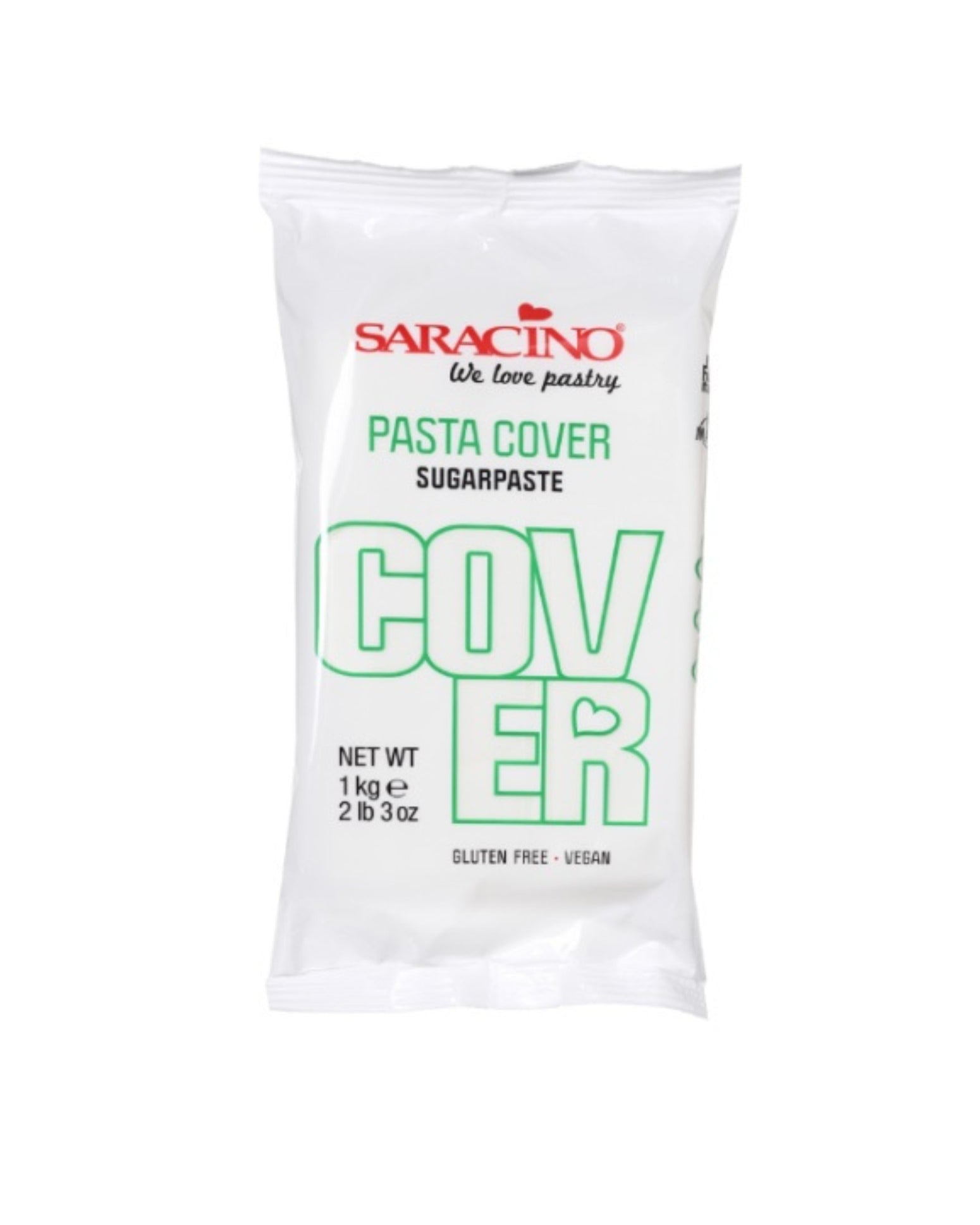 Saracino - Pasta Cover Sugarpaste 1kg - White - Prop Options