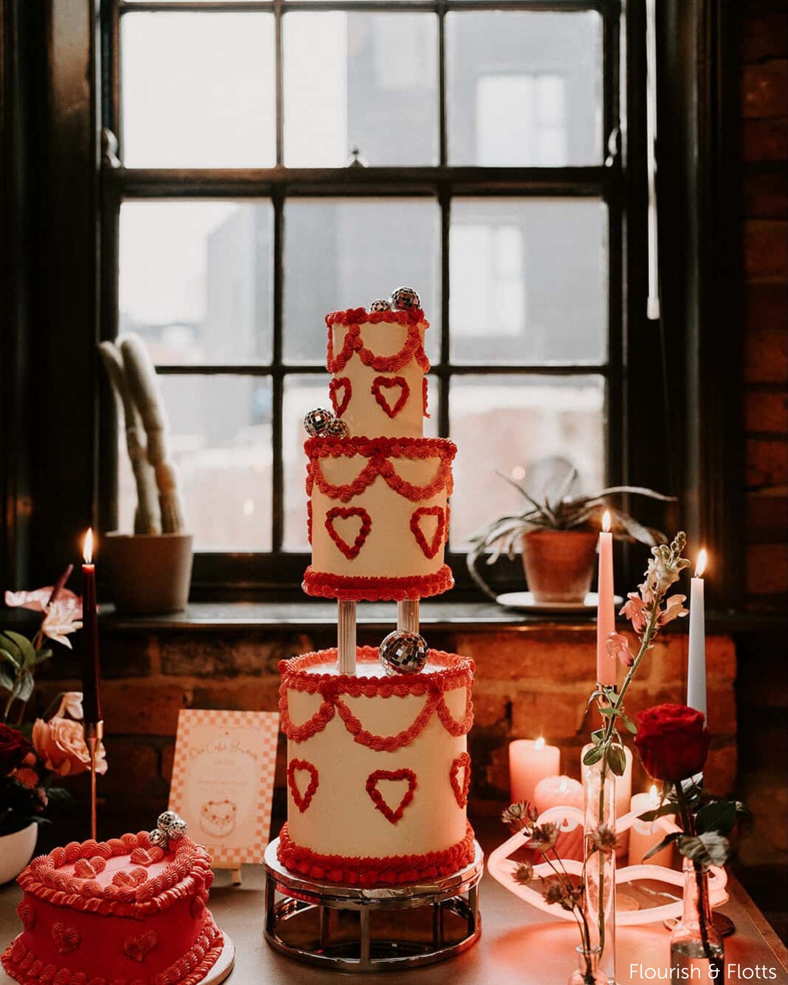 Silver Column Separator - Valentines Cake Flourish & Flotts