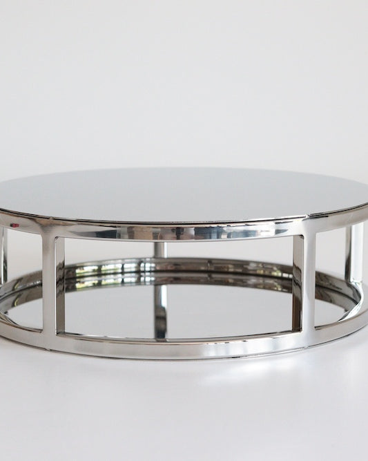 Outlet Round Metallic Silver - 10" x 3" - Imperfect - Prop Options
