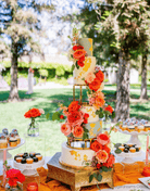 PropBundles - Set of Two - 6" & 10" Round Metallic Cake Separators and Stands - Prop Options