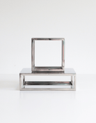 PropBundles - Set of Two - Square and Rectangle Metallic Cake Separators and Stands - Prop Options