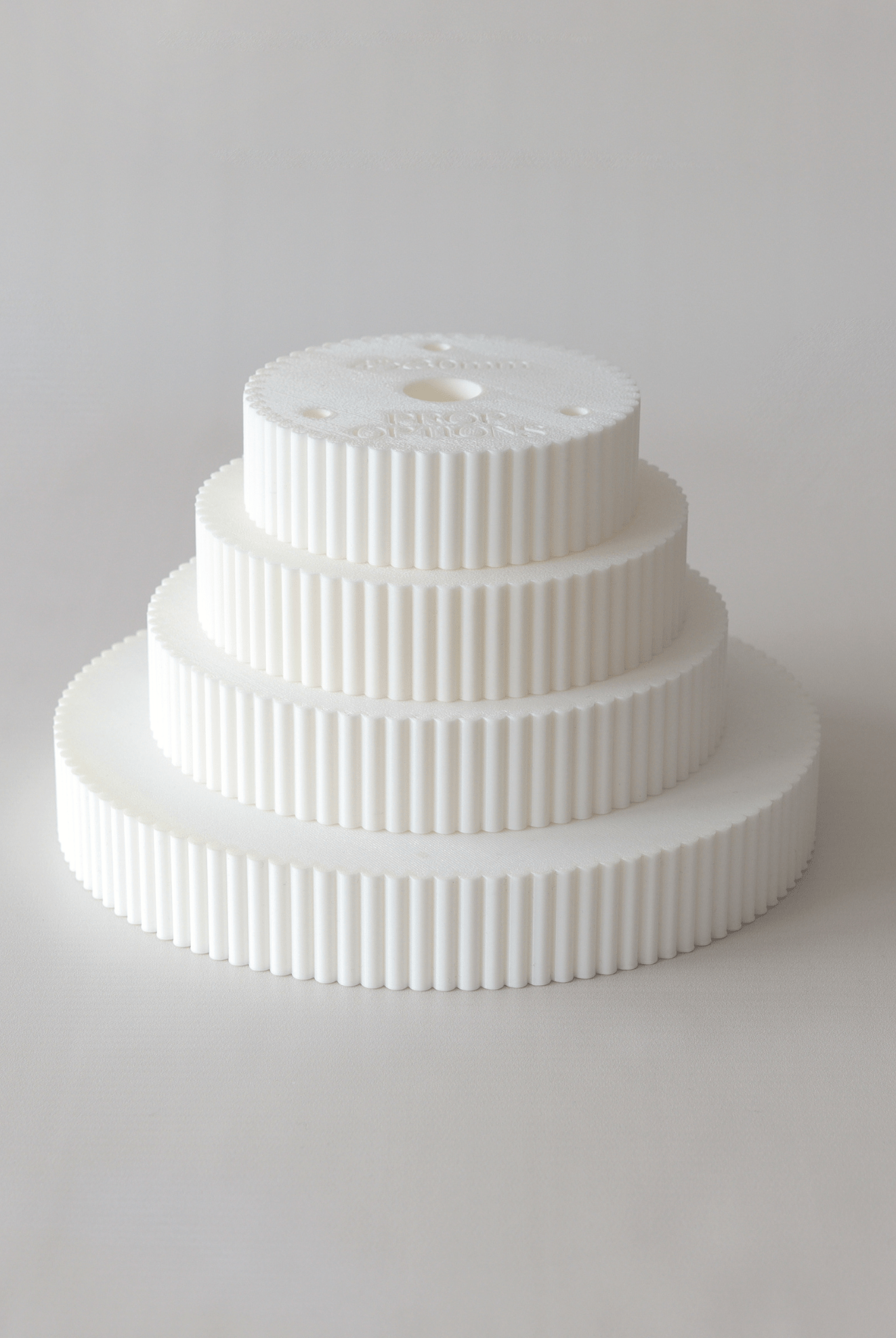 Round 30mm Reeded Cake Spacer - Prop Options