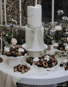 Round Reeded Cake Stand - Prop Options