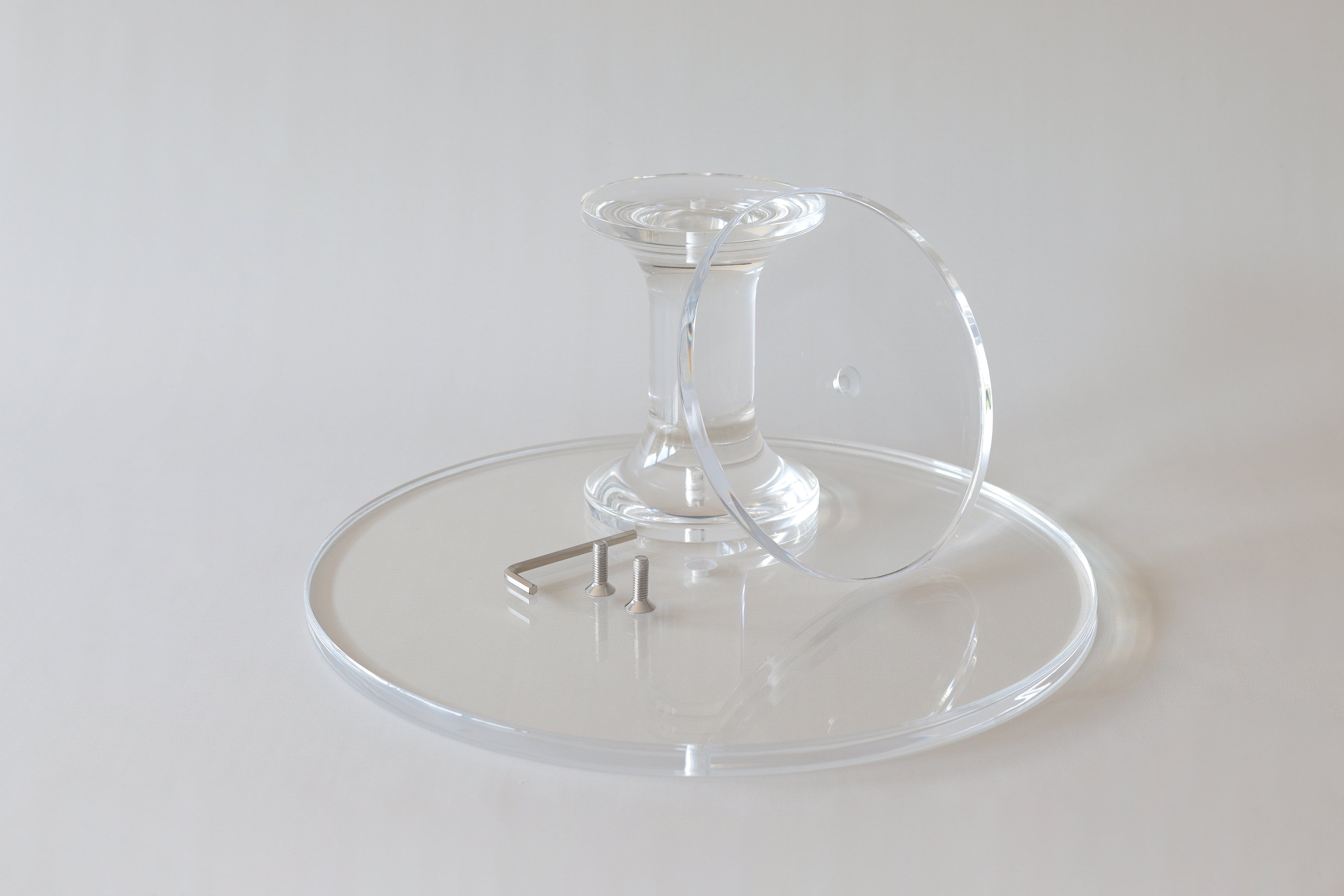 Ultra - polished Acrylic Pedestal Cake Stand - Prop Options