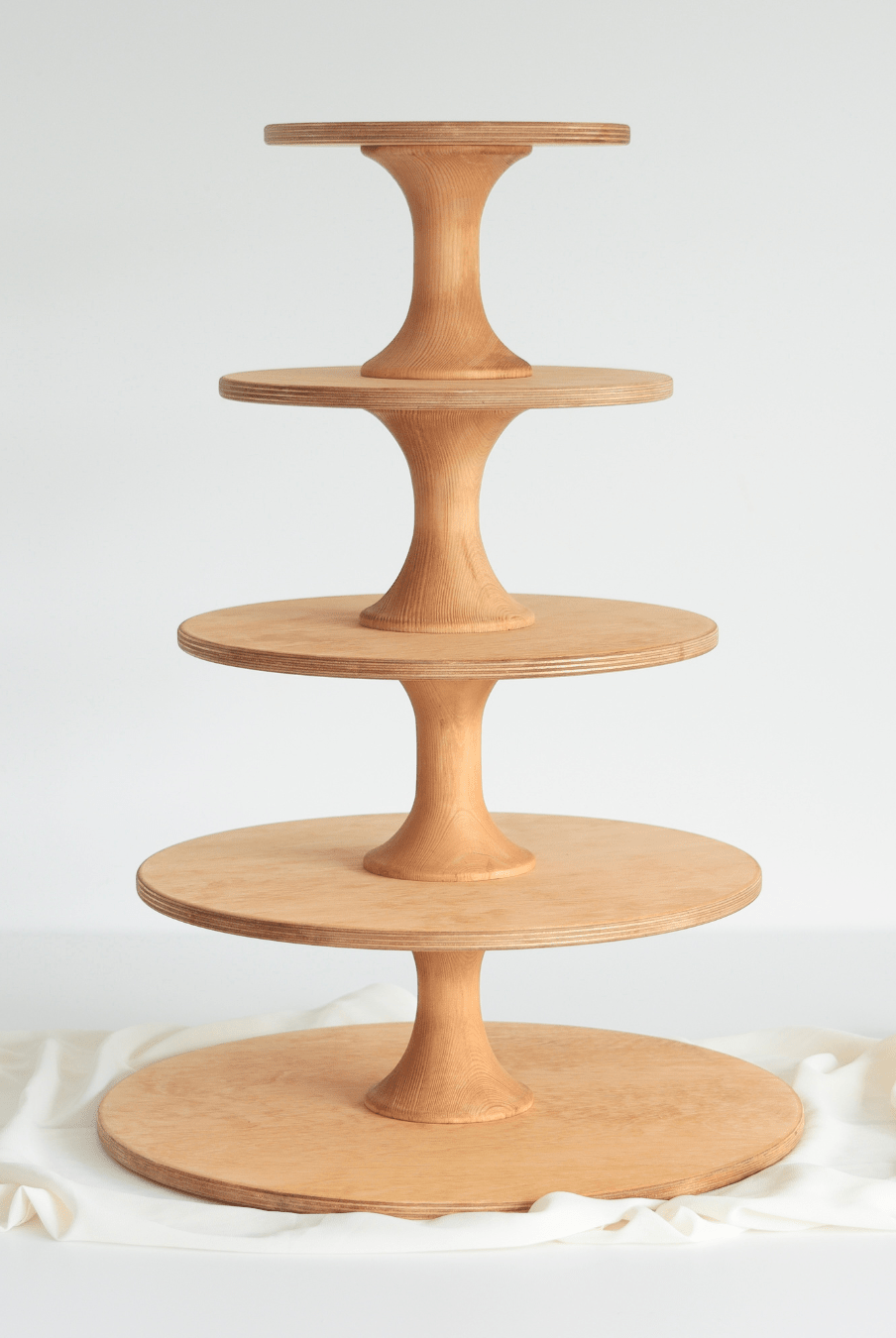 Deluxe Adjustable Scandinavian Birch Cupcake Stand - Prop Options