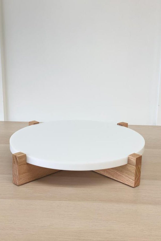 Hand crafted solid oak cake stand - Prop Options