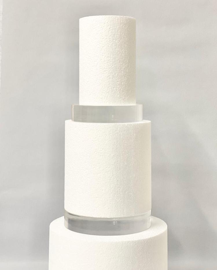 PropBundles - 30mm Round Ultra Polished Acrylic Cake Spacers - Prop Options