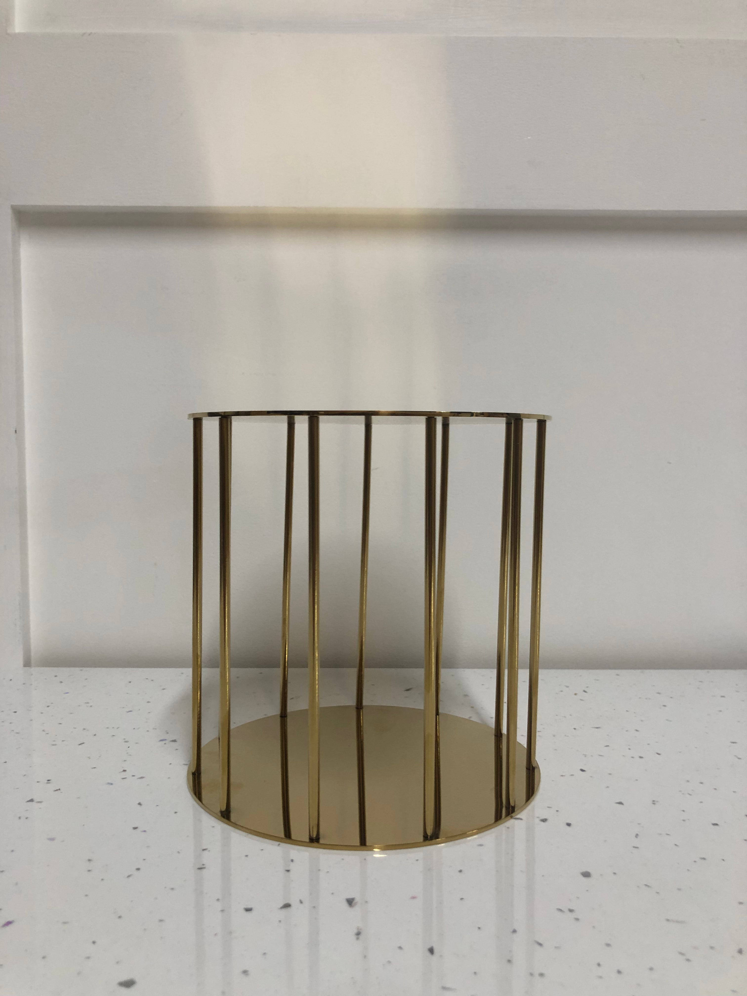 Outlet Small Metallic Gold Birdcage Cake Separator - Imperfect - Prop Options