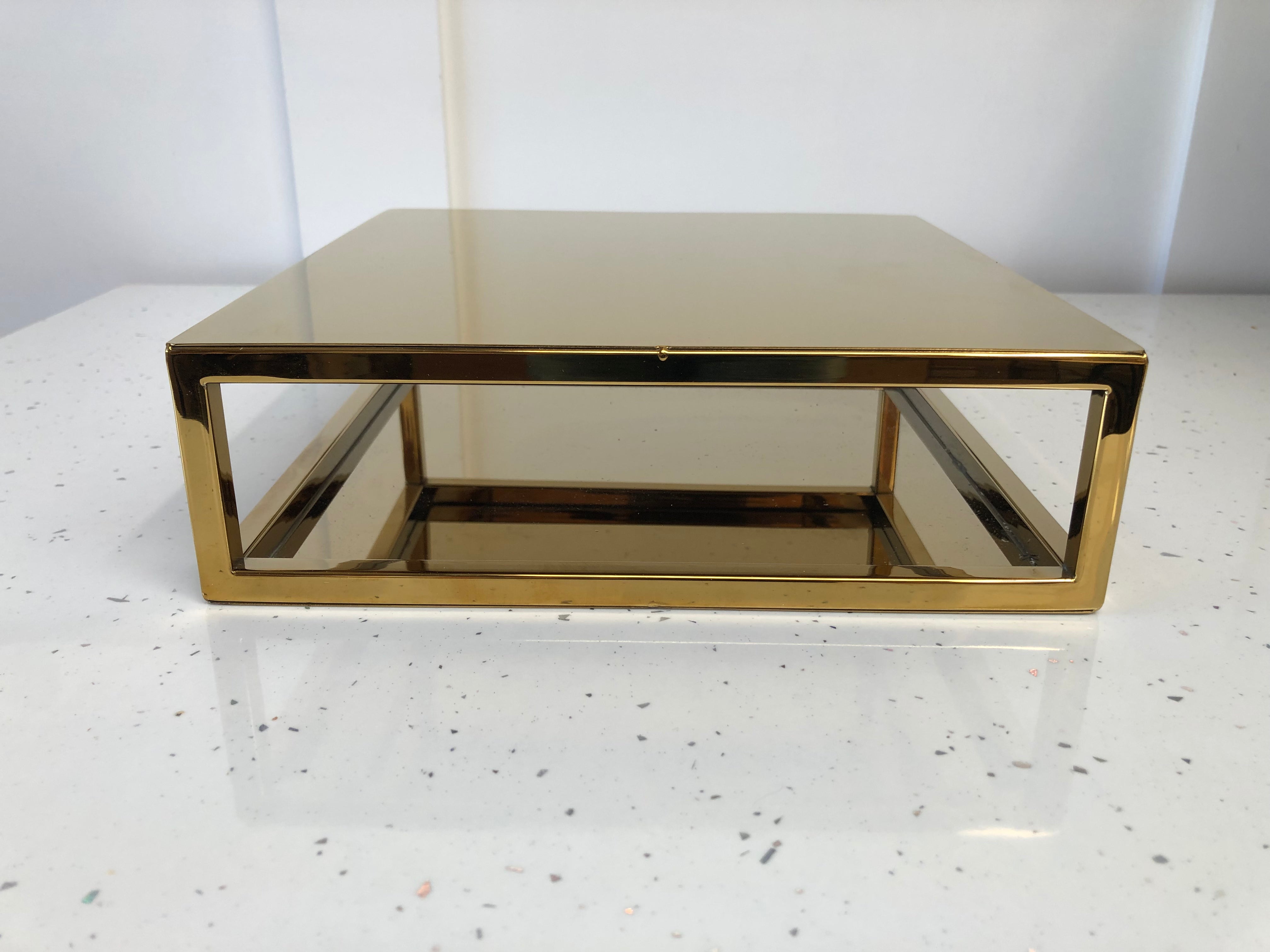 Outlet Rectangle Metallic Gold Cake Spacer - Imperfect - Prop Options