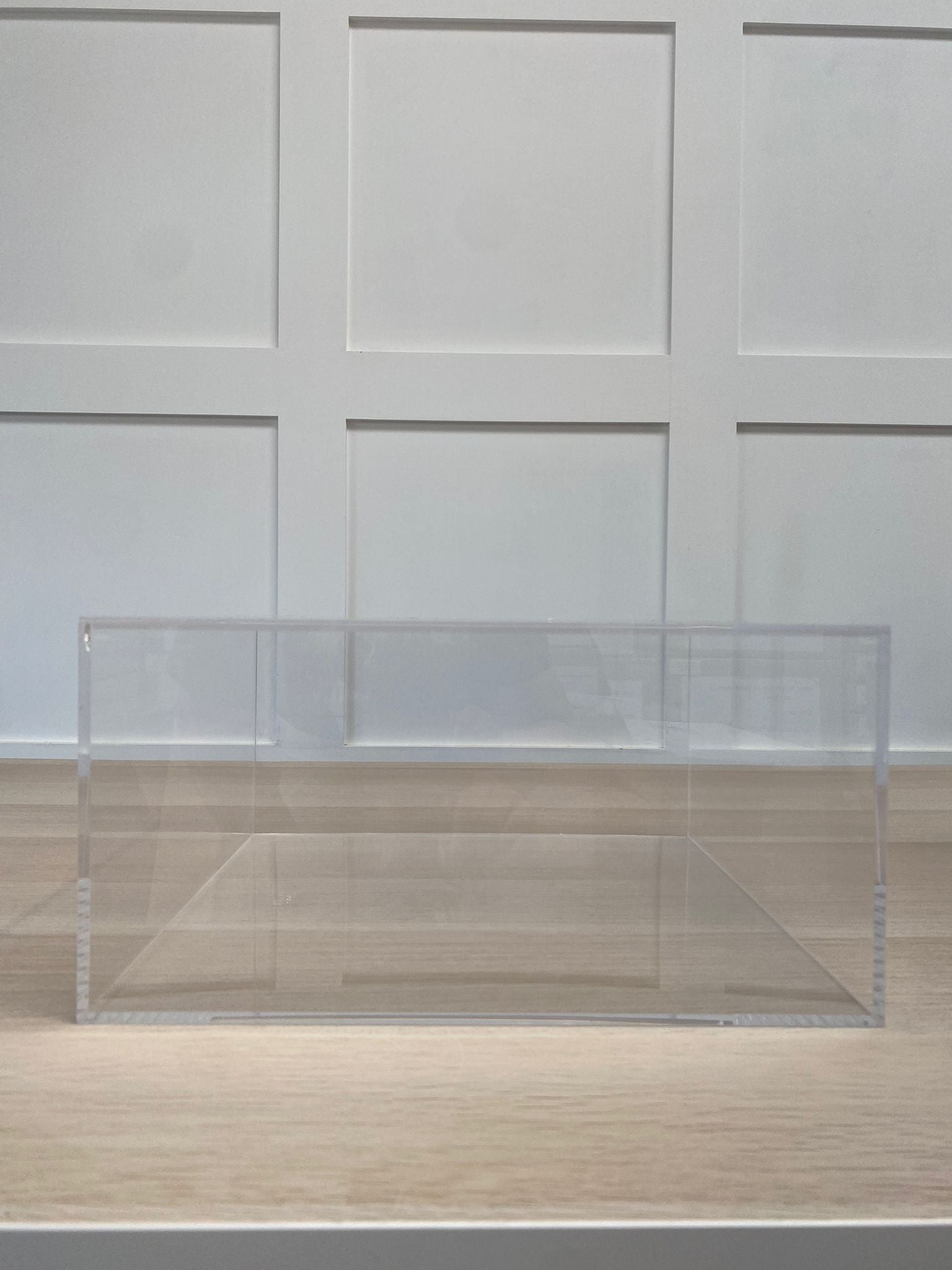 Outlet 8" x 4" Square Acrylic Fillable Clear Tier Separator 12mm dowel hole - Imperfect - Prop Options