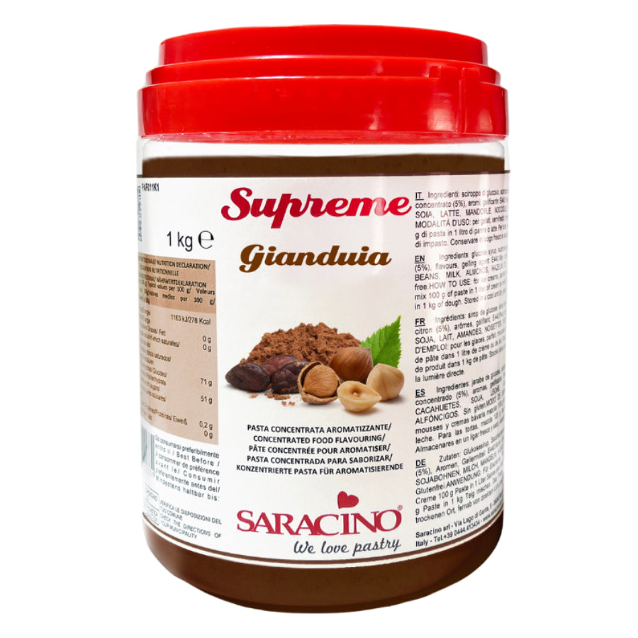 Saracino Chocolate Hazelnut Flavor Paste - 1kg Tub