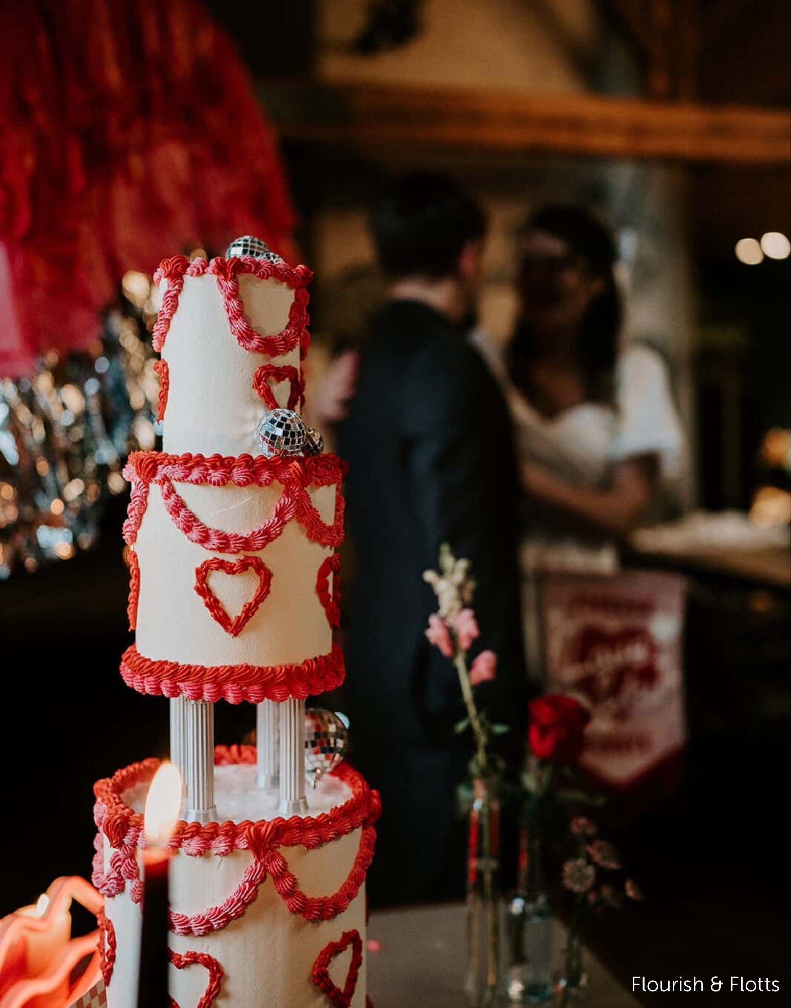 Silver Column Separator - Valentines Cake Flourish & Flotts