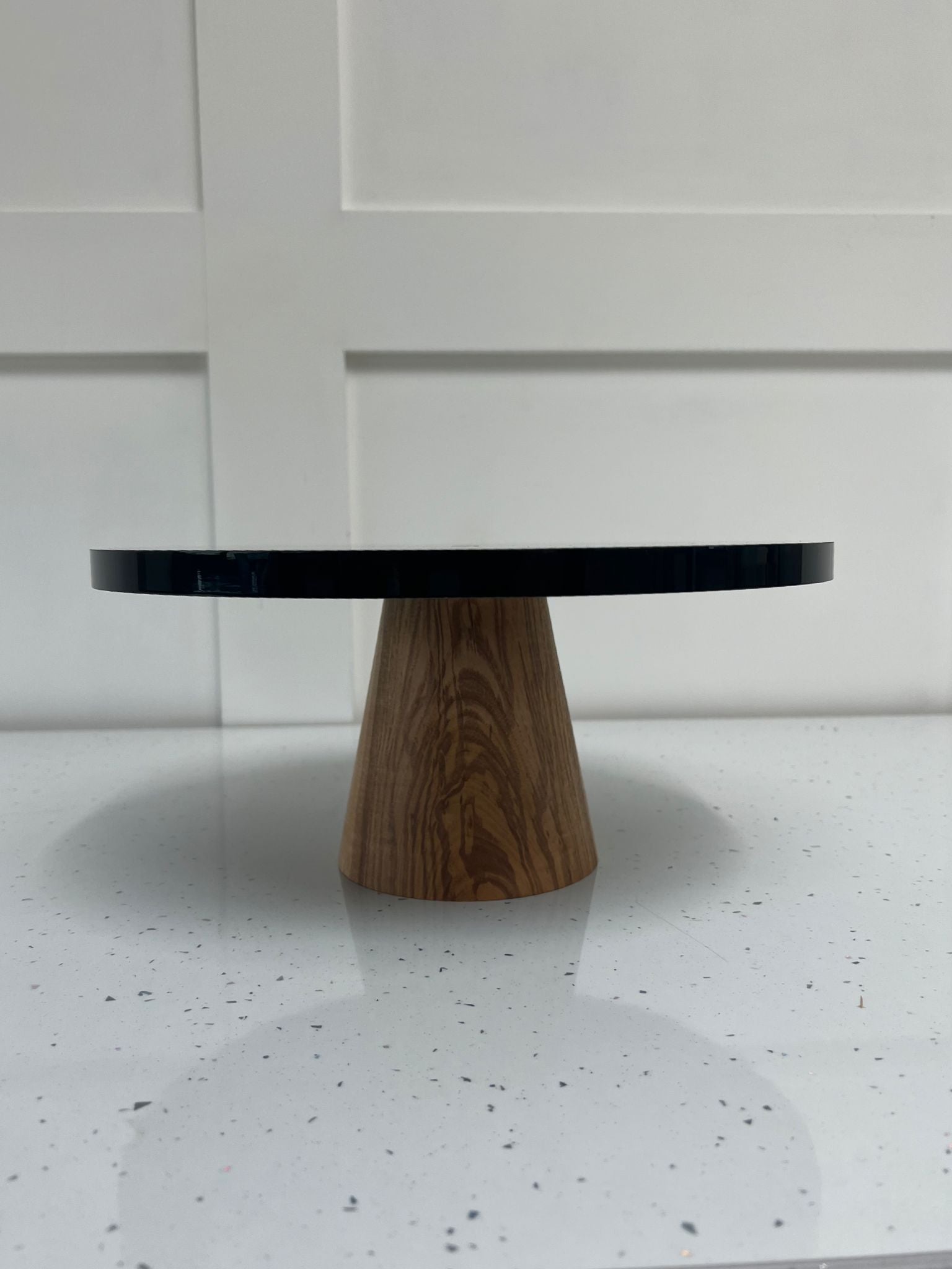 Outlet 12" Black Acrylic and Olive Cone Cake Stand - Clearance - Prop Options