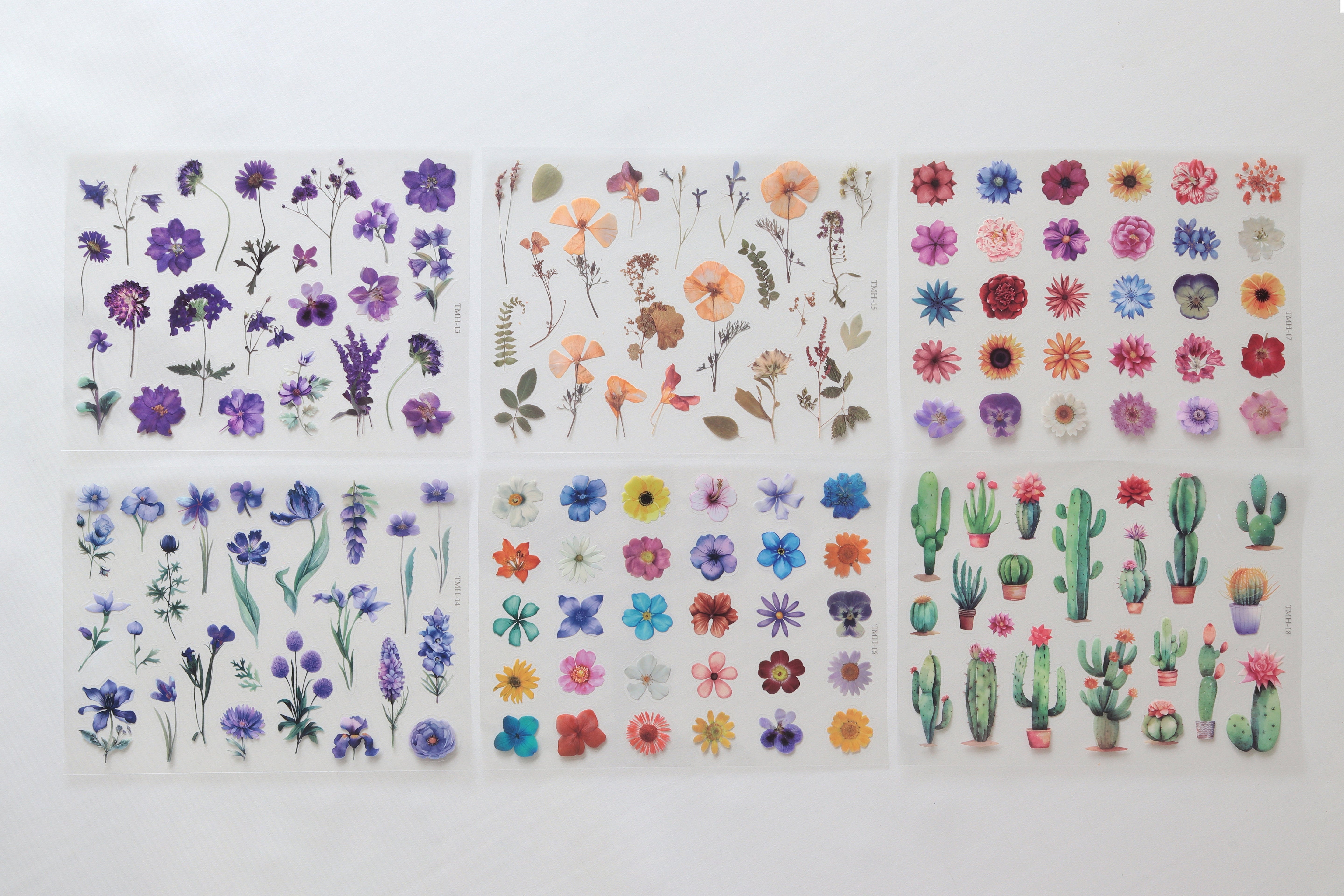 Clear Tier Floral Stickers - Prop Options