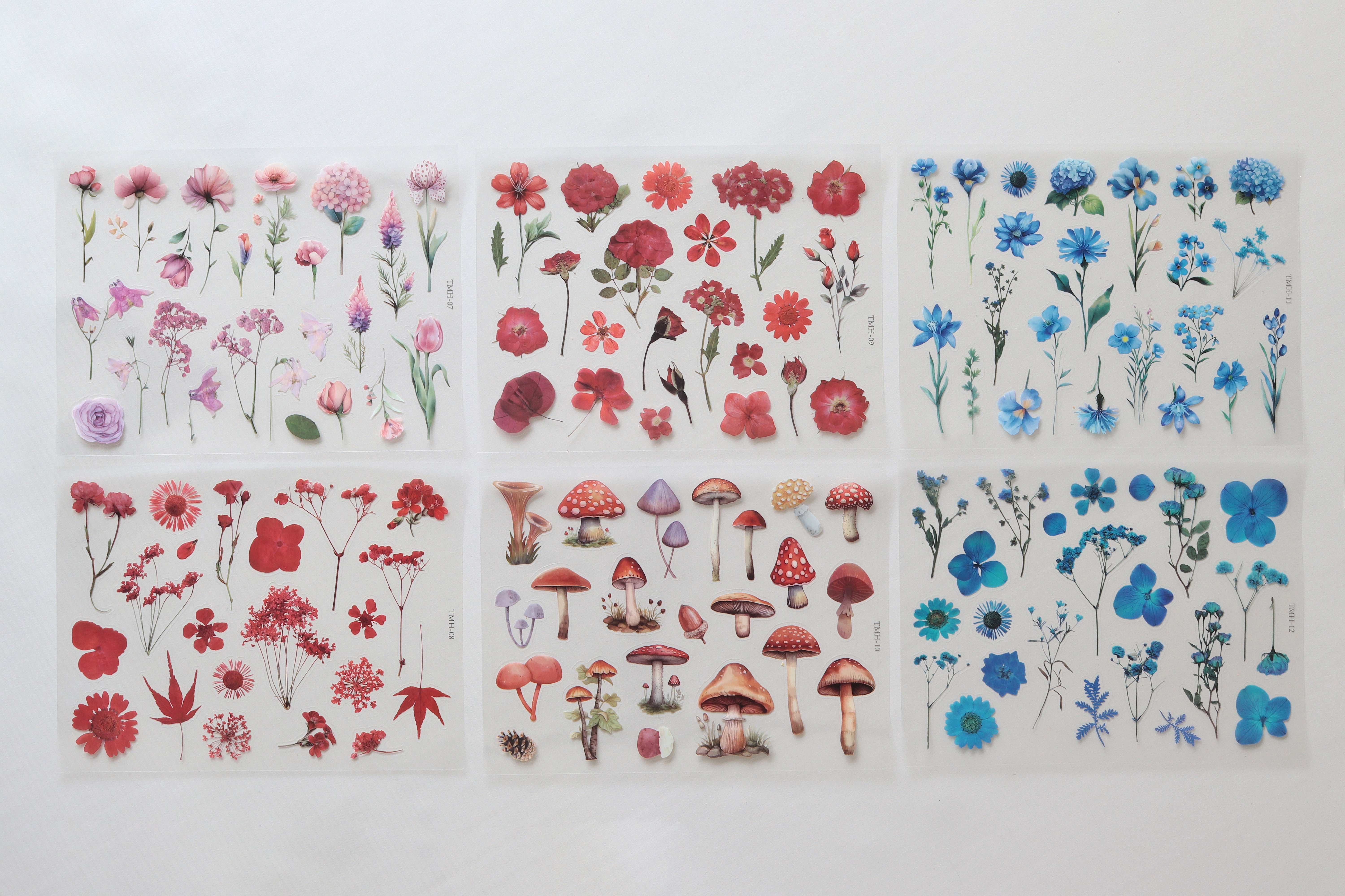 Clear Tier Floral Stickers - Prop Options