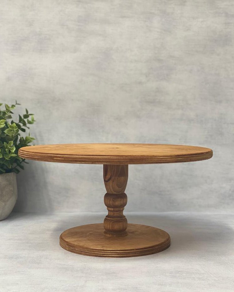 PropBundles - Trio of Original Scandinavian Birch Pedestal Cake Stands - Varied Diameters - Prop Options