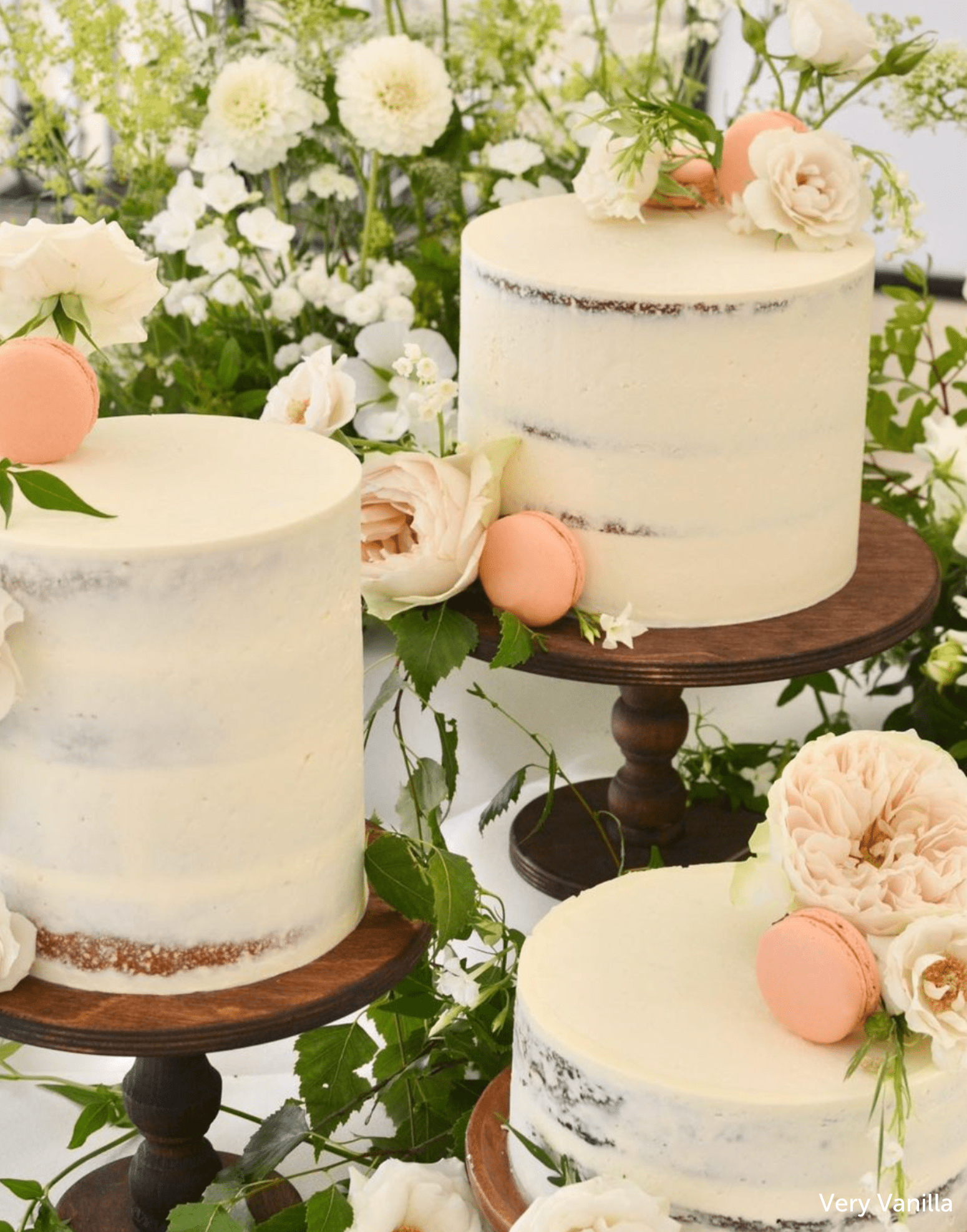 PropBundles - Trio of Original Scandinavian Birch Pedestal Cake Stands - Varied Diameters - Prop Options