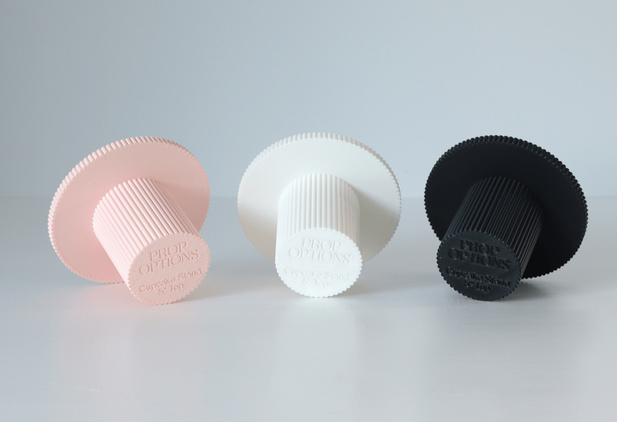 Round Reeded Cupcake Stand - Prop Options