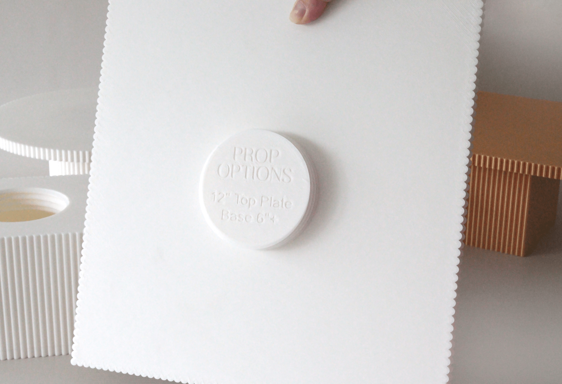 Square Reeded Cake Stand - Prop Options