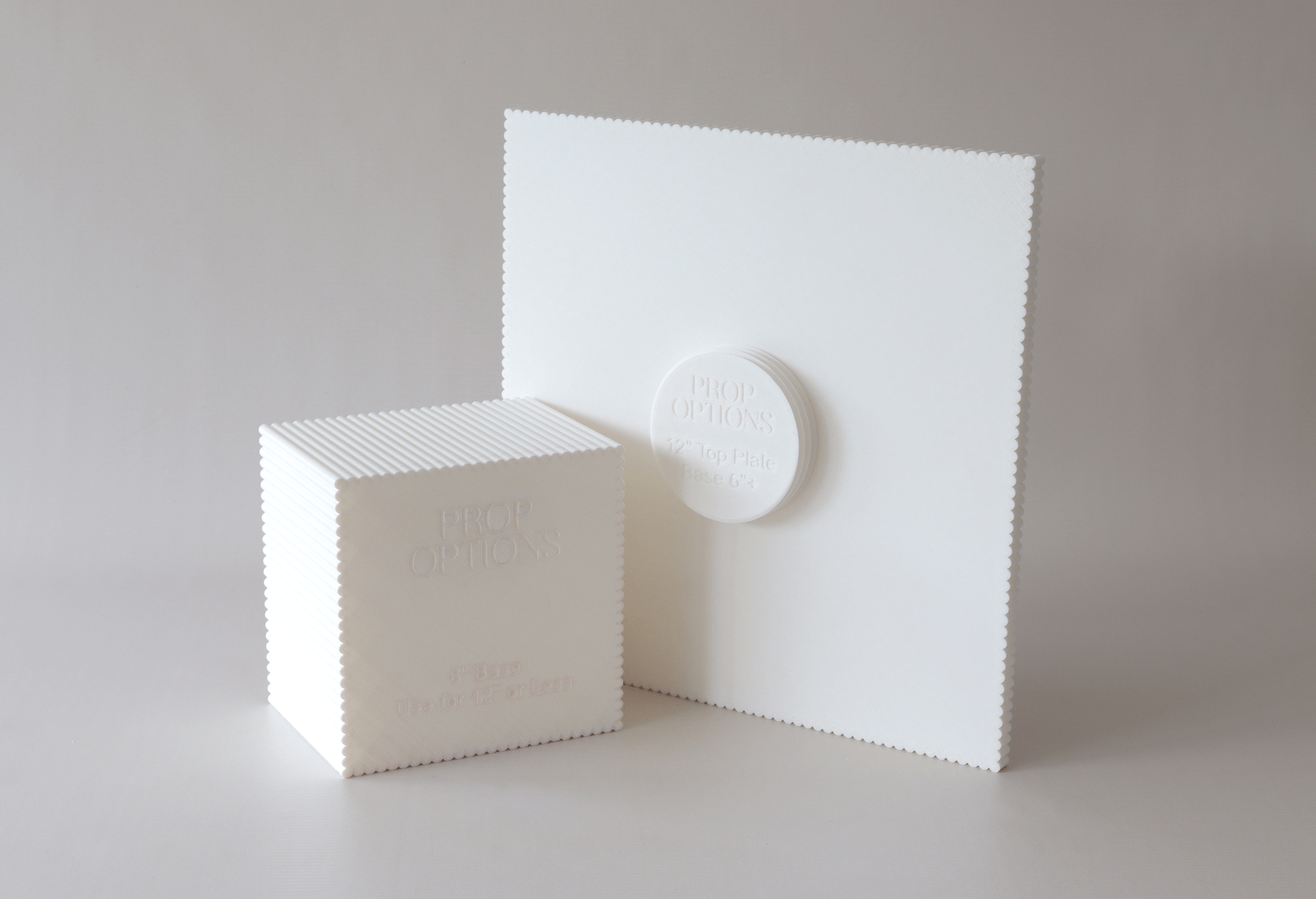 Square Reeded Cake Stand - Prop Options