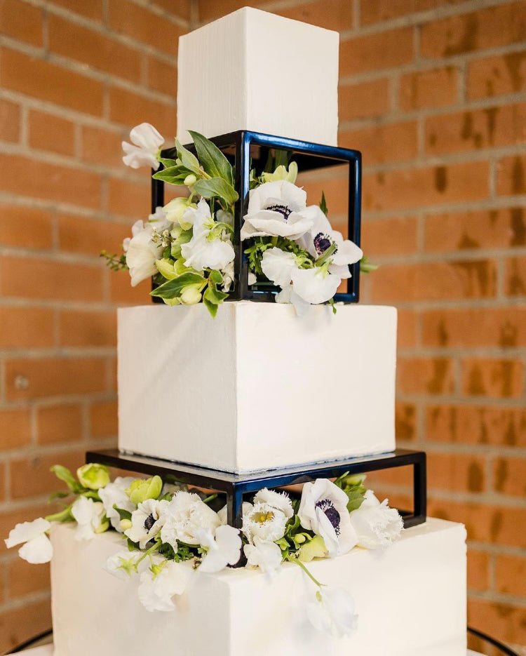 10" Rectangle Metallic Cake Separator - Prop Options