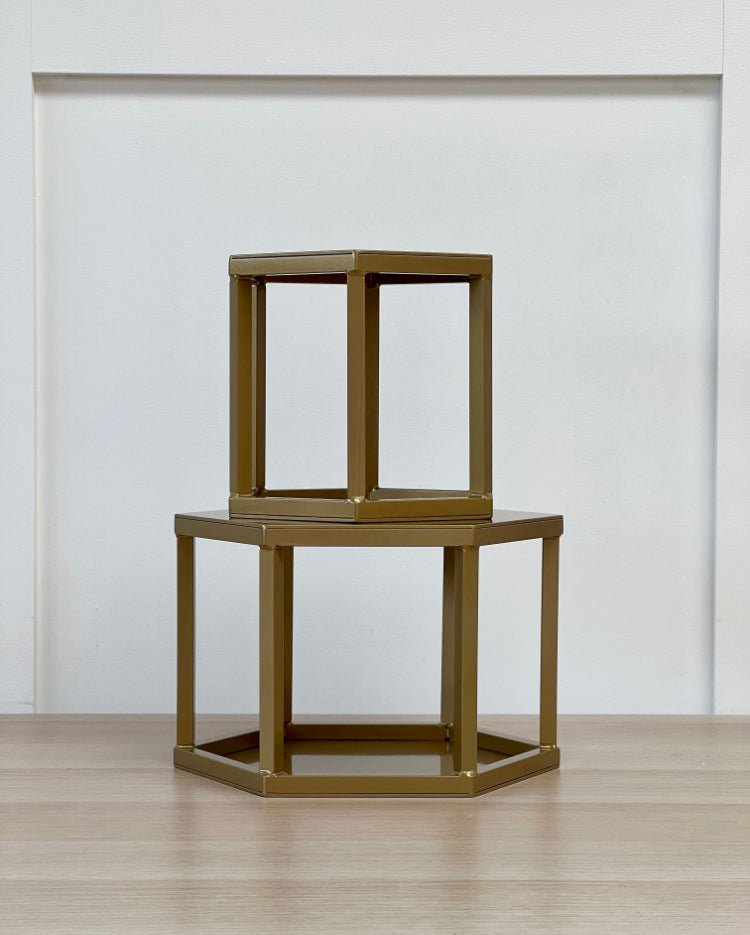 Bespoke Gold Hexagon Cake Separator/Stand - Prop Options