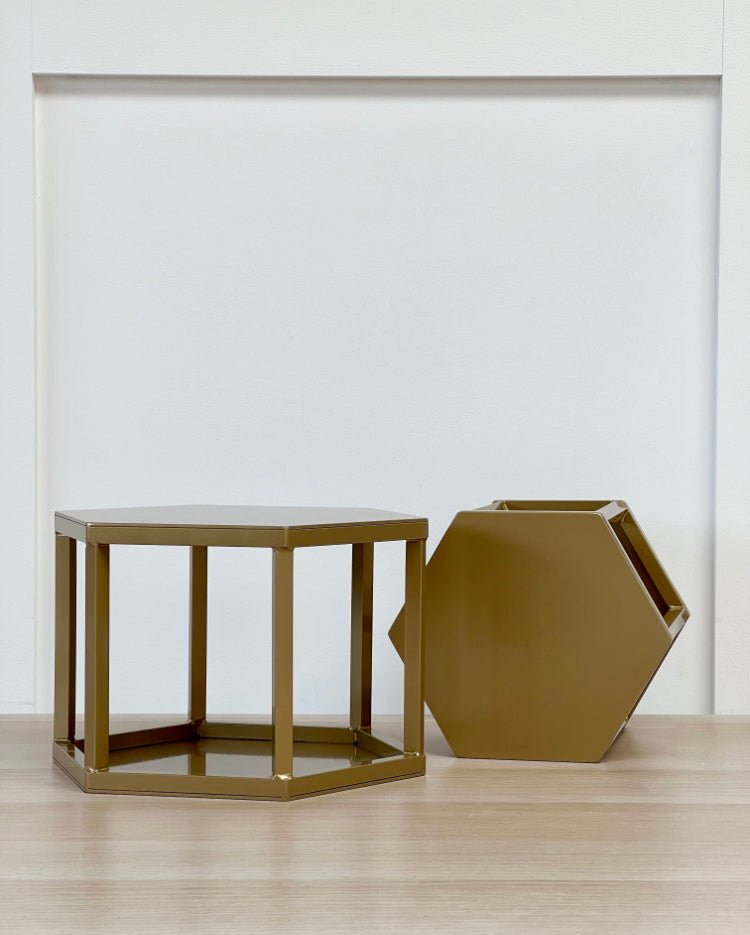 Bespoke Gold Hexagon Cake Separator/Stand - Prop Options