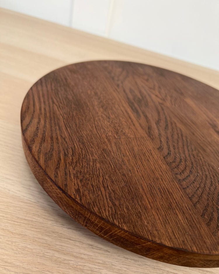 Black hairpin leg solid wood cake stand - 12" - 16" - Prop Options