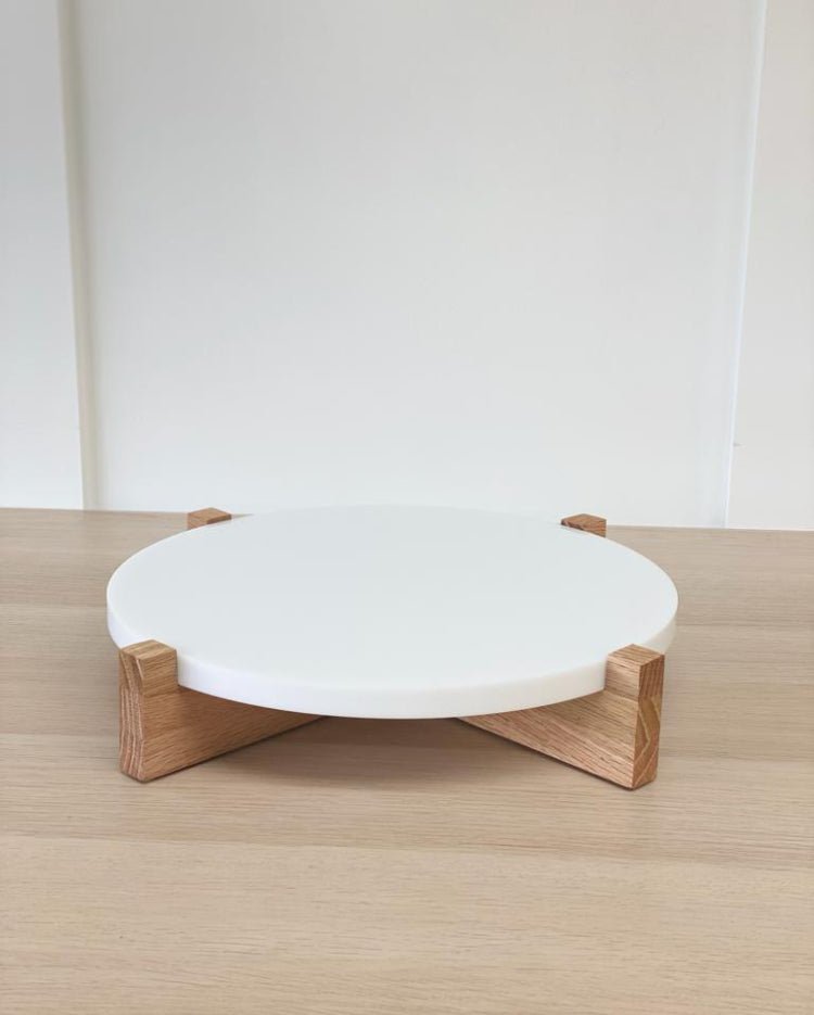 Hand crafted solid oak cake stand - Prop Options